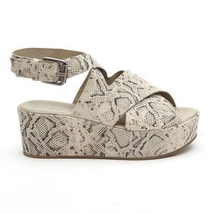 MATISSE x Society Amuse Snakeskin RUNAWAY PLATFORM SANDAL